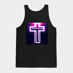 Neon digital cross Tank Top